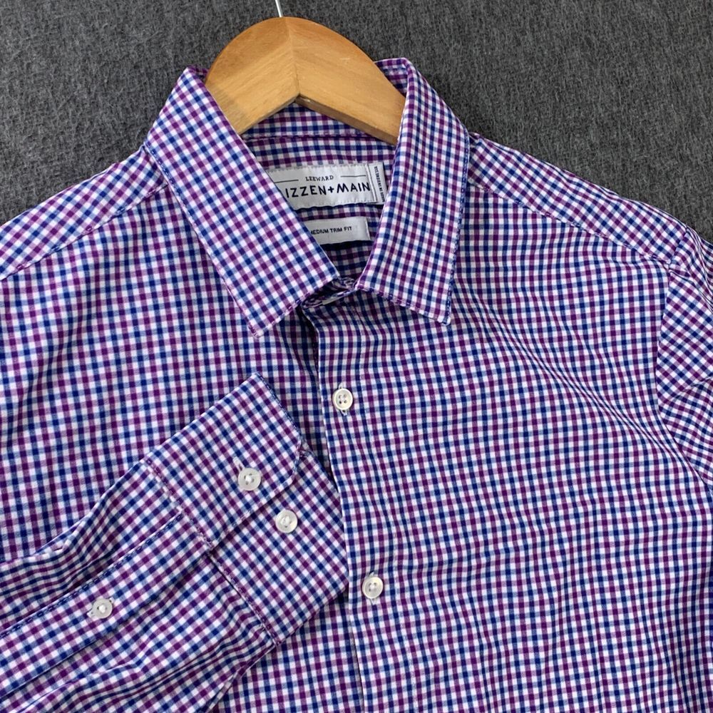 Mizzen+Main Purple & Blue Check Button-Down Shirt